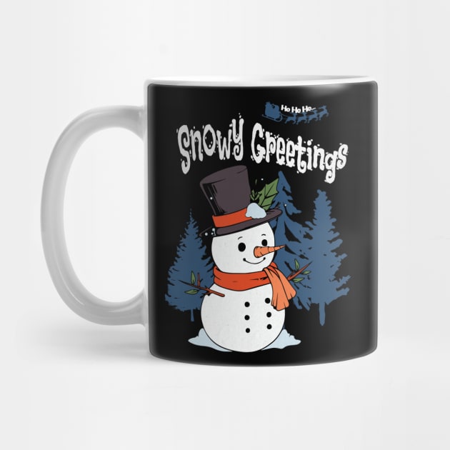 Snowy Greetings Winter Snowman by Jo Palmer